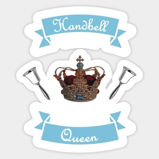 Handbell Queen Blue Banner Sticker
